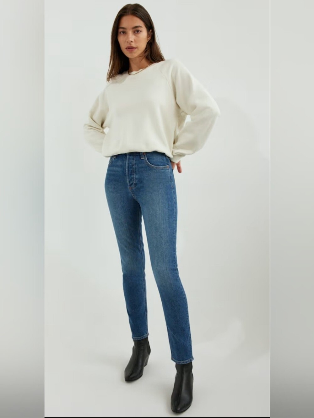 DENIM FORUM The Yoko High Rise Slim 28L Women's Denim Jeans. Size 28.